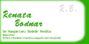 renata bodnar business card